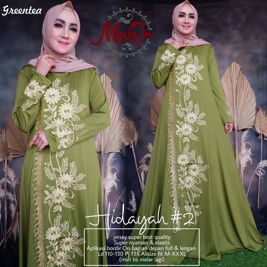 Hidayah Maxy Yuria Maxy Gamis Jumbo Jersey Motif Bordir xxxl Ld 130cm Arabian Abaya Gamis Lebaran Remaja Muslimah Terbaru Seragaman Pengajian Murah Dress Wanita Muslimah Syar'i Gamis Polos Tebal Premium Warna Hitam