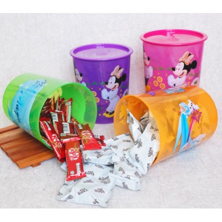 TOPLES DISNEY ODATE 0.6 KG TOPLES LEBARAN PLASTIK TOPLES MAKANAN KEDAP UDARA TOPLES PENYIMPANAN CEREAL SUSU BAYI KOTAK MAKANAN KOTAK SUSU KOTAK PLASTIK TOPLES MULTIFUNGSI