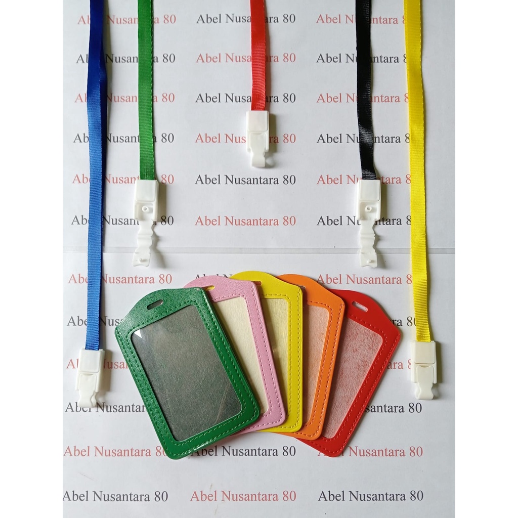 

Paket Tali ID Card Pengait Plastik dengan Casing ID Kulit Diri