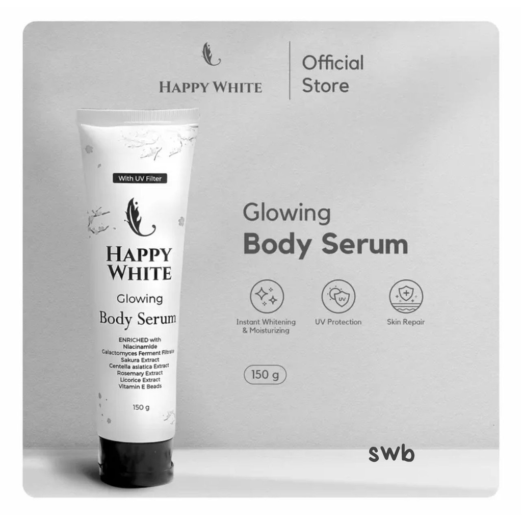 HAPPY WHITE GLOWING BODY SERUM 150gr