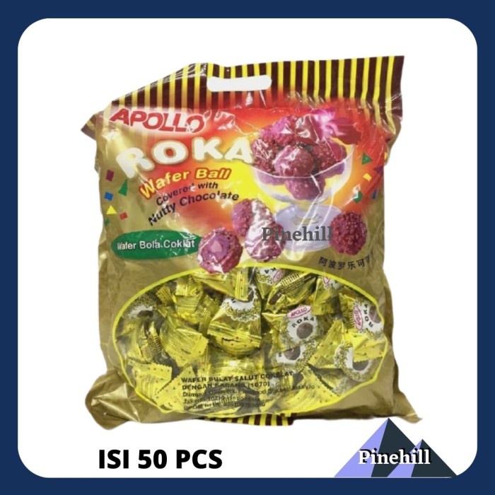 

Apollo Roka Reffil Wafer Ball Chocolate Isi 50 pcs