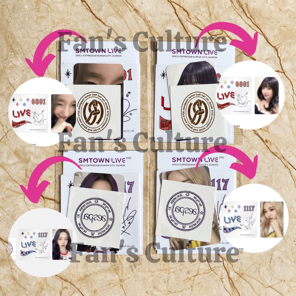 [READY STOCK] Official Red Velvet and AESPA Irene Joy Karina Ningning AR Tattoo Sticker Set SMCU 202