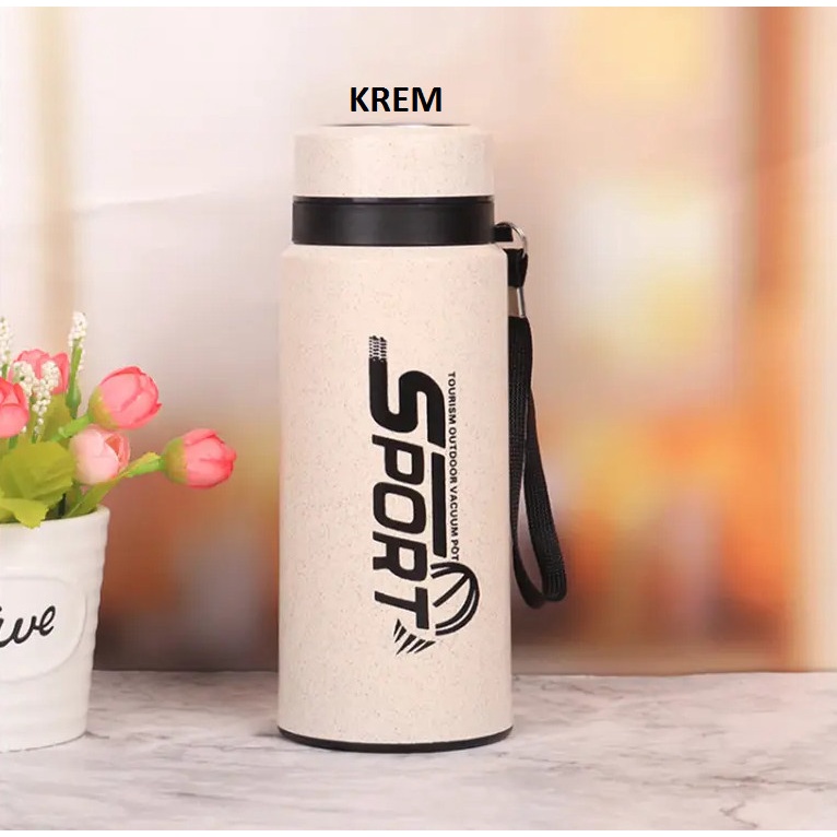 Botol Minum Kaca/tumbler Sport vacum pot Baru Tahan Panas dan dingin