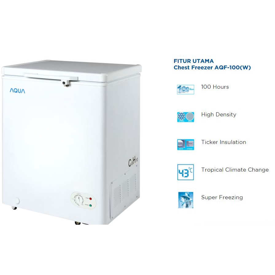 AQUA JAPAN CHEST FREEZER AQF-100W 100 LITER