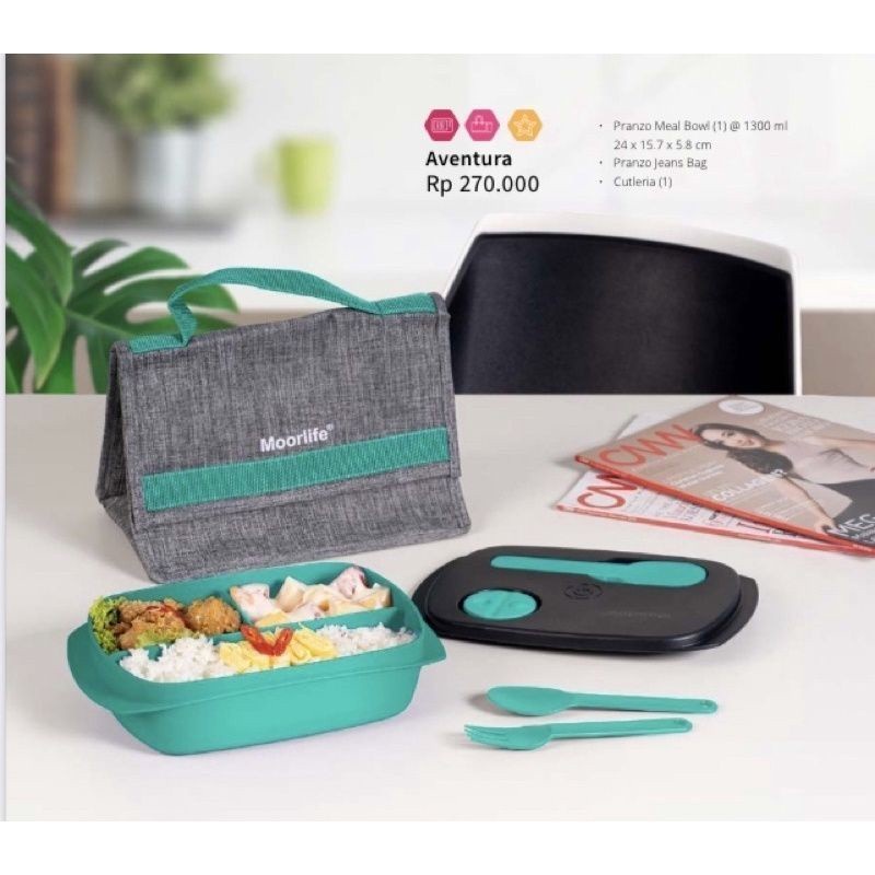 Lunch Box Set MOORLIFE AVENTURA kotak tempat makan