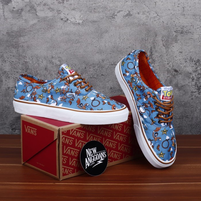 SEPATU VANS AUTHENTIC TOY STORY SHERIFF WOODY COW BLUE BIRU WHITE