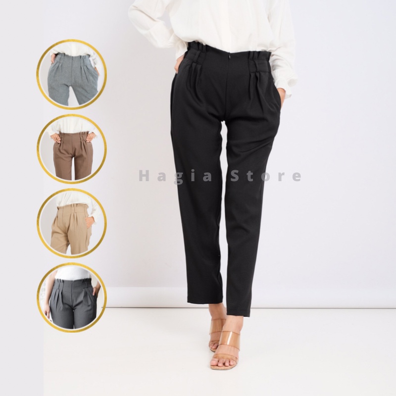 Celana Kerja Kantor Wanita Jumbo Highwaist Terbaru || Celana Panjang Wanita Kerja Kantor Kain Formal