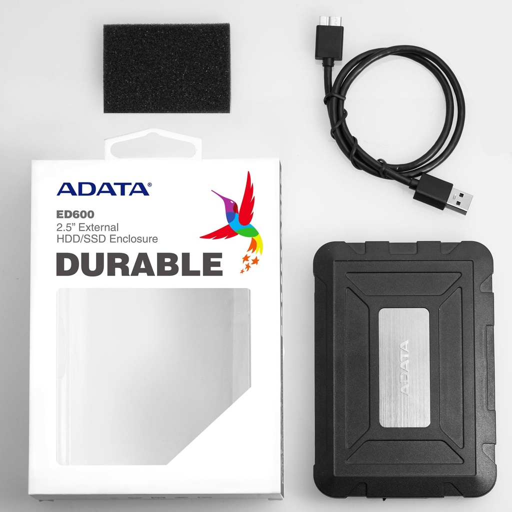 Adata ED600 External Enclosure Eksternal 2.5&quot; SSD HDD Case Water Proof