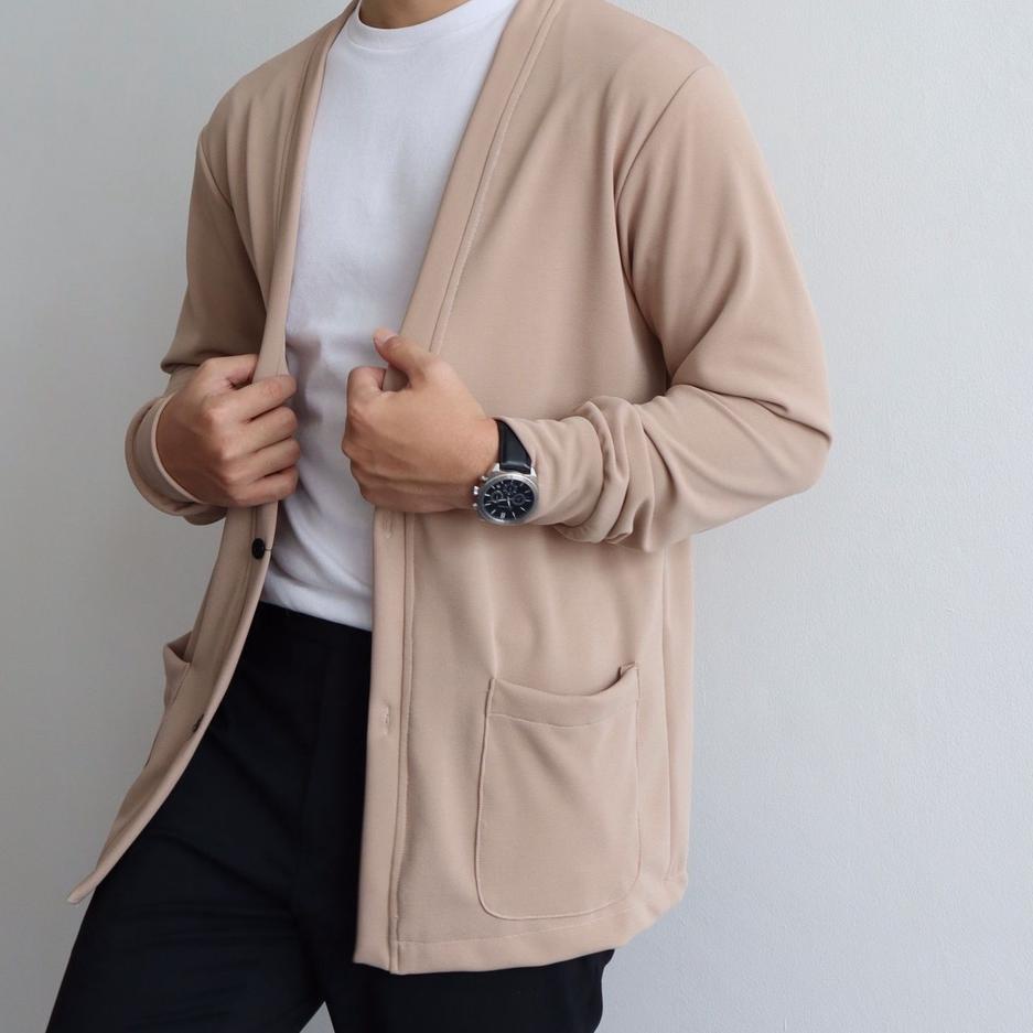 Promosi Menarik4a4Zo MSMO Dustin Cardigan Pria / Outer Cowo / Jaket Cowo / Cardigan Knit / Cardigan 