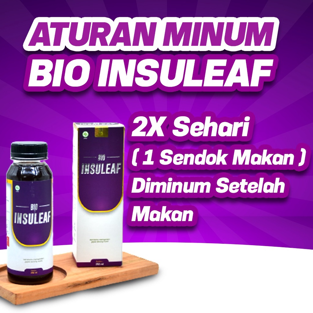 Paket Bebas Diabetes 3 Botol Bio Insuleaf | Minuman Herbal Alami Bantu Atasi Kencing Manis Turunkan Gula Dalam Darah Kolesterol Asam Urat Sudah BPOM &amp; Halal MUI Cocok Untul lansia