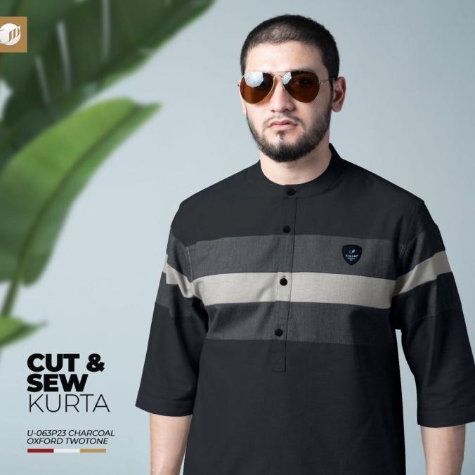 Discount Baju Koko Kurta Pria lengan 3/4 SAMASE Cut and Sew Kurta Limited Items /BAJU KOKO PRIA/BAJU