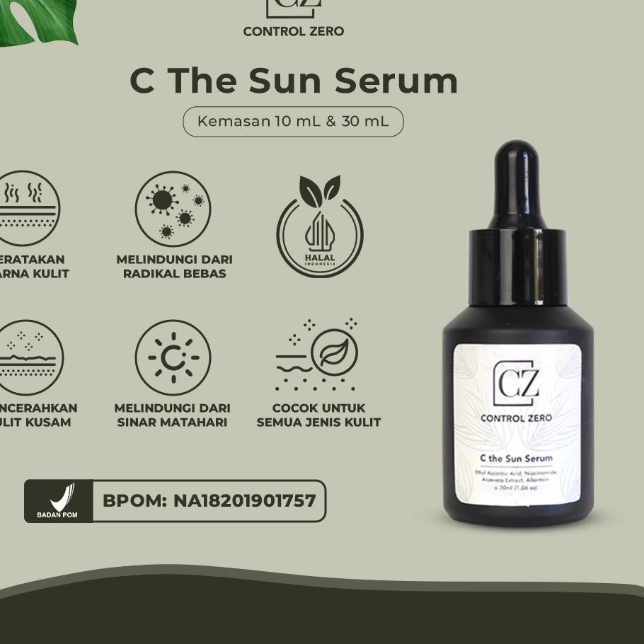 ☉ Control Zero - C The Sun Serum 10ml & 30ml 4% Niacinamide Repair Skin Barrier Skincare Glowing  ♞