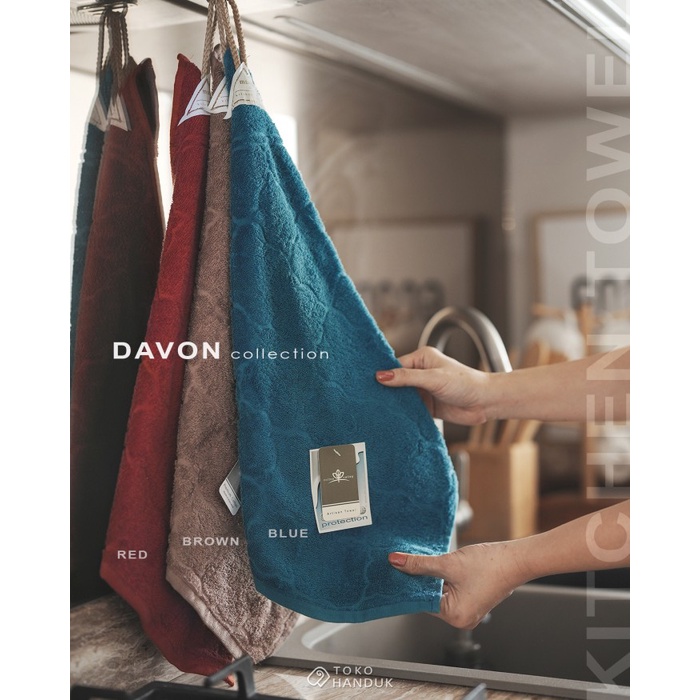 Handuk Toko Handuk - Serbet Amaris (42cm x 42cm) - Davon Blue(W8T6) IMPORT Handuk Murah Handuk Mandi