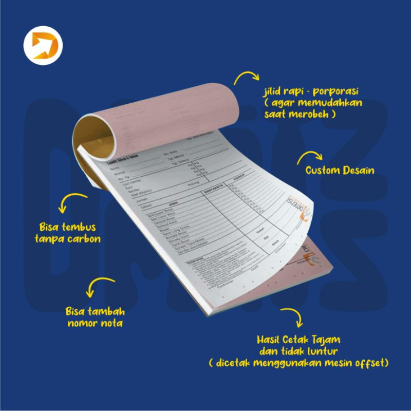 

CETAK NOTA 2 PLY (RANGKAP 2), NOTA OLSHOP, NOTA LAUNDRY, BON TOKO, KWITANSI, DLL
