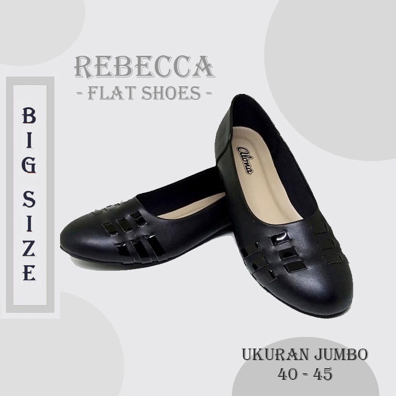 REBBECA X ZAGIB FLAT SHOES BIG SIZE | Sepatu Wanita Oxford Pantofel Ukuran Besar Bule Jumbo 40-45