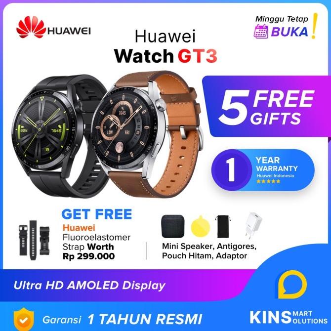 Huawei Watch Gt3 / Huawei Gt 3 Smartwatch 46Mm Garansi Resmi Bubble.Beep