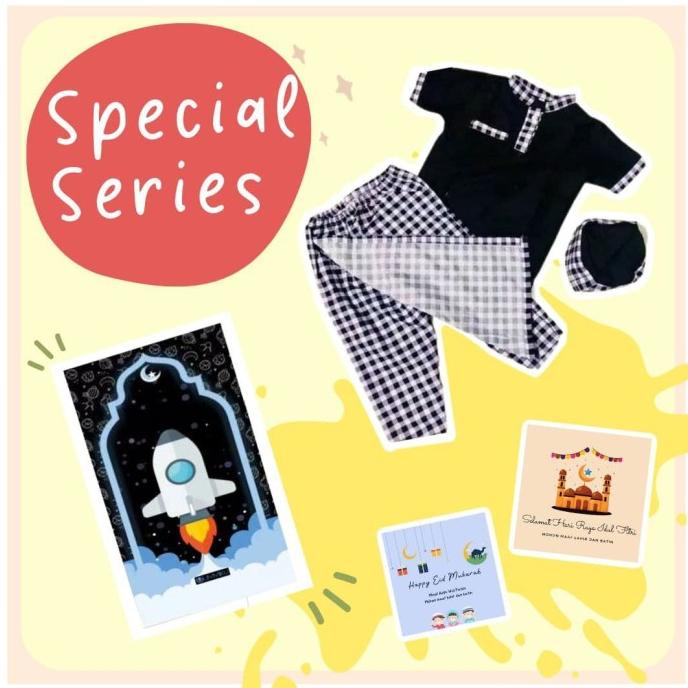 Hampers Gift Box Parcel Lebaran Baju Koko Sarung Anak Lakilaki Premium