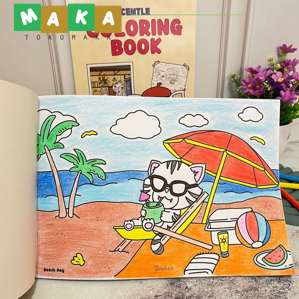 

buku gambar centle a4 buku mewarnai buku kreatfitas coloring book buku gambar kucing