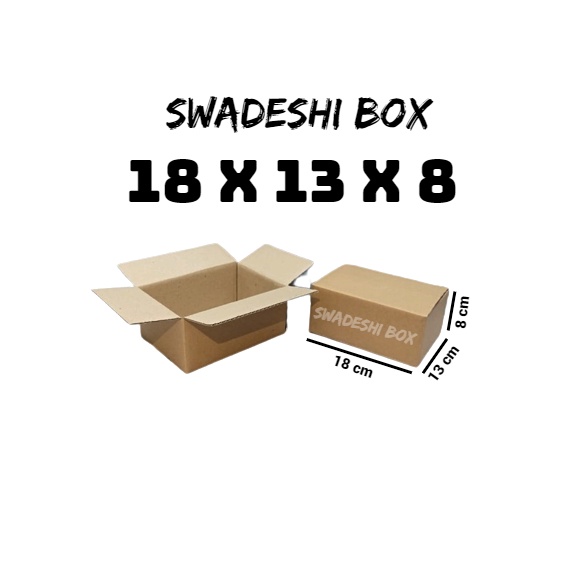 

kardus/karton/box uk. 18x13x8 cm untuk packing singlewall polos