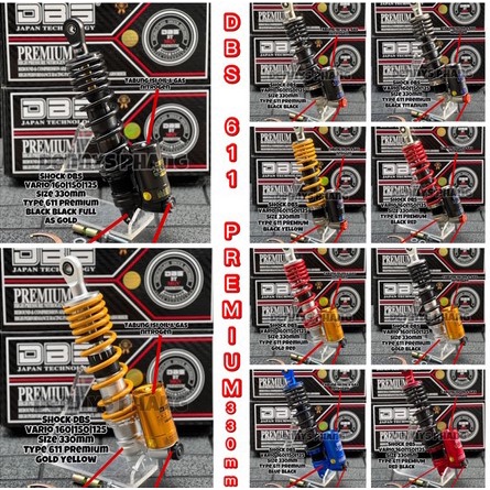 Shock DBS 611 Premium Tabung Bawah Matic Dumper Singel Shock 330mm Tabung Bawah X Rider Vario150 Var