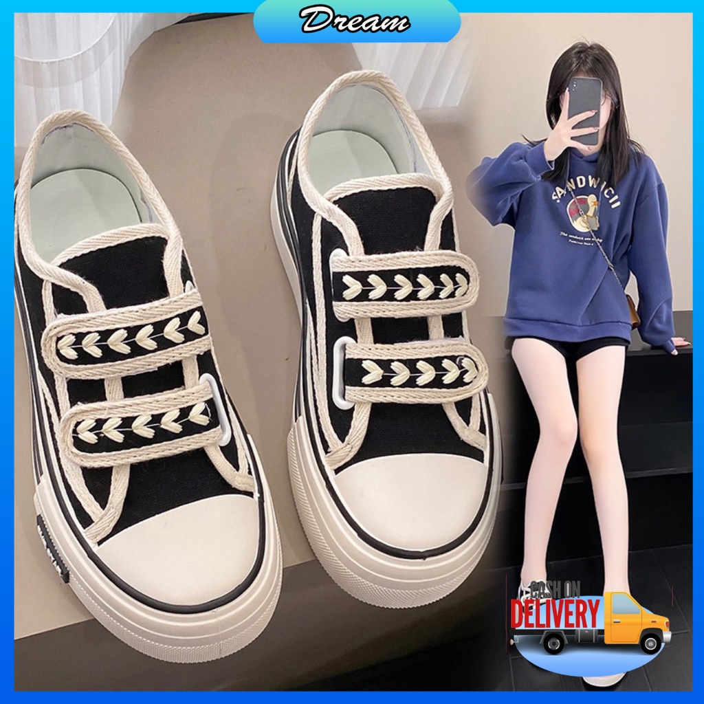 [DREAM] 247 Sepatu Wanita Sneakers Velcro Straps Premium Quality