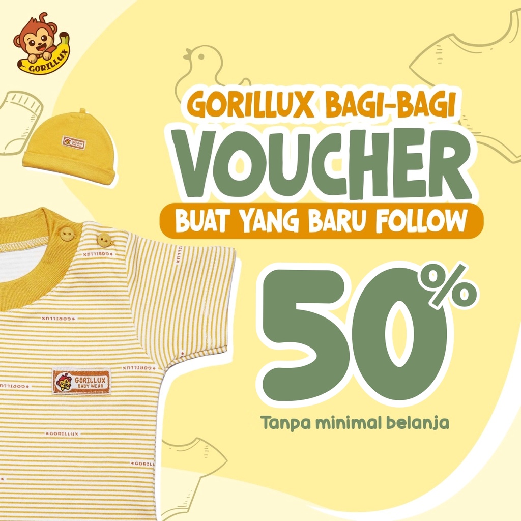 GORILLUX PAKET 9 Setelan Baju Bayi Lengkap Seri Mustard (0-3 Bulan)