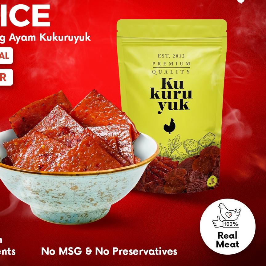 

☆ [PREMIUM] Dendeng Ayam Kukuruyuk Makanan Siap Saji - 100 Gram ◘