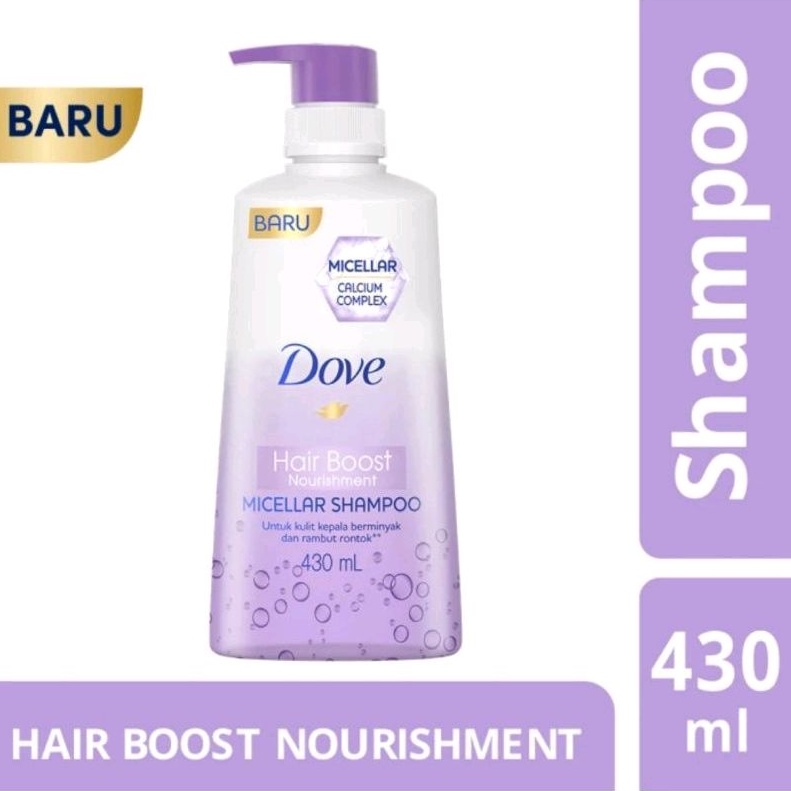 Jual DOVE Micellar Shampoo Hair Boost Nourishment 430ml Shopee Indonesia