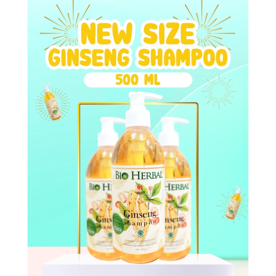 ✨ AKU MURAH ✨ BIO HERBAL SHAMP0O GINSENG 500ML NEW SIZE