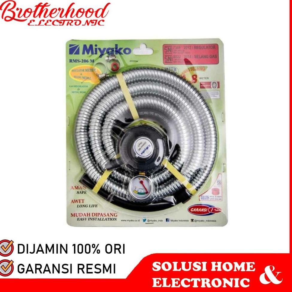 MENARIK Regulator + Selang Gas LPG Miyako RMS 206 M / RMS-206 M / RMS206M / RMS106M / RMS 206M / RMS