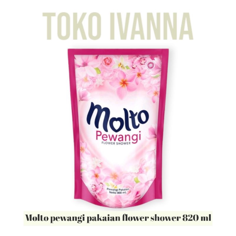 Molto Pelembut dan Pewangi Pakaian Flower Shower 820mL