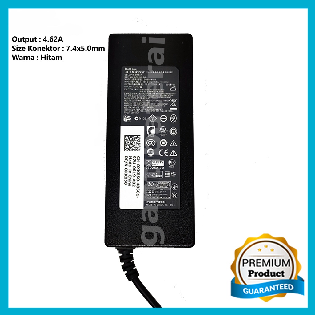 Adaptor Charger Laptop Dell Inspiron 4.62a 7.9x5.0mm Original