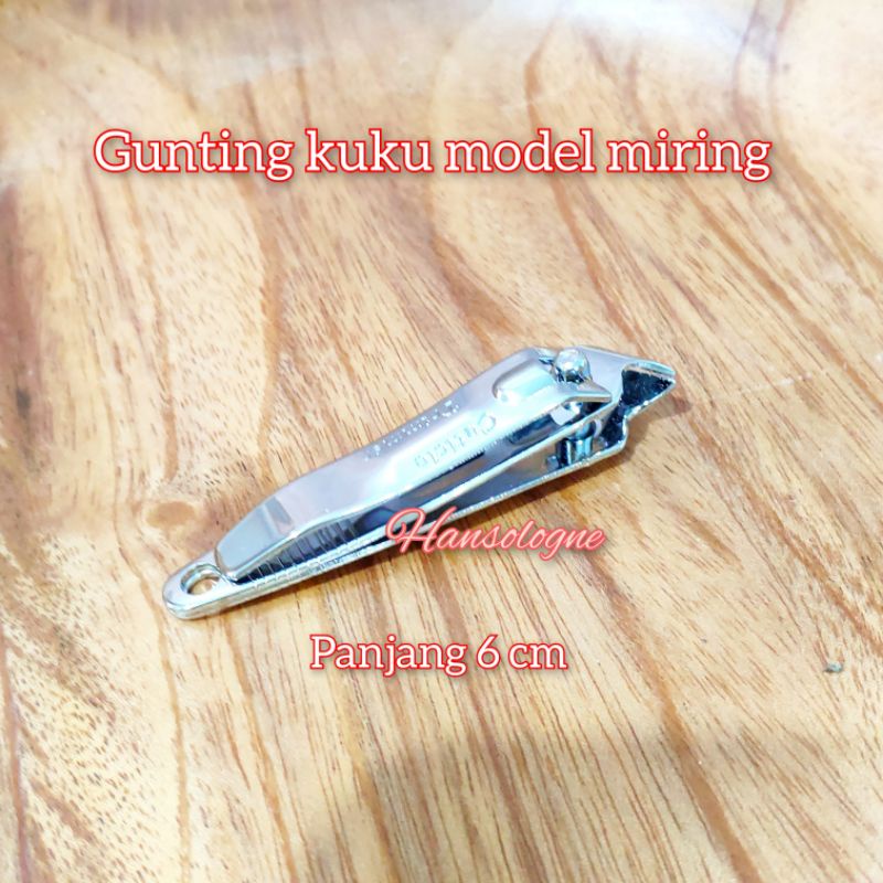 gunting kuku miring stainless ukuran sedang 6 cm