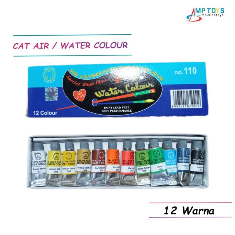 

Cat Air Lukis MR.Love Guitar Water Colour/Cat Air Lukis Isi 12pcs