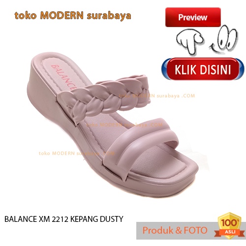 Sandal wanita sandal slide wedges karet murah BALANCE XM 2212 KEPANG