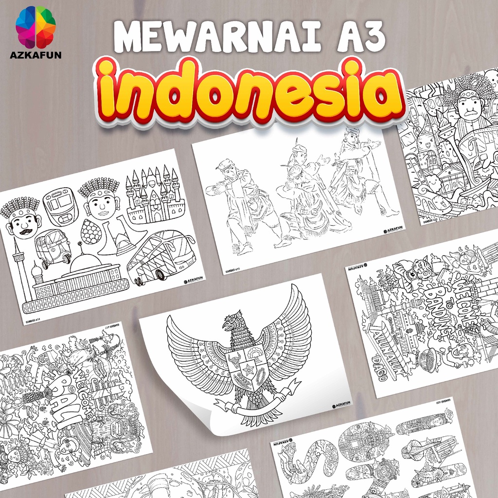 

Kertas Mewarnai A3 INDONESIA - Mewarnai anak