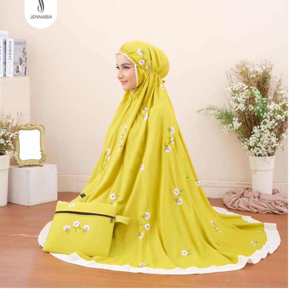 LANGSUNG ATC JENNABIA - Mukena Dewasa Jumbo Premium Bordir Sunflower