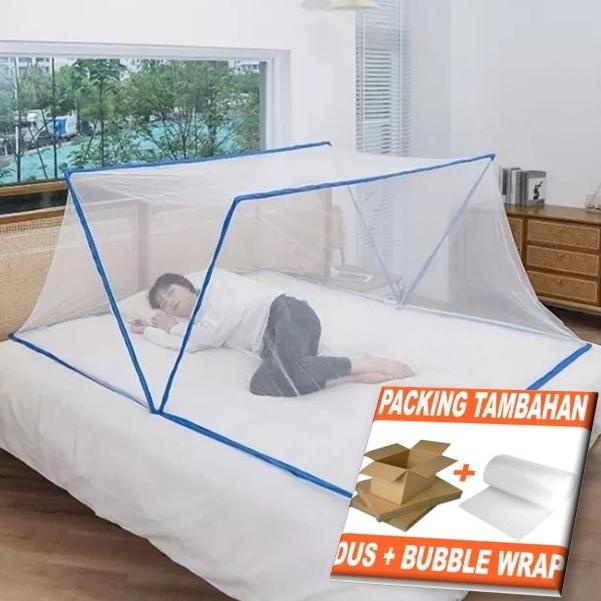 ★ KELAMBU KOTAK LIPAT UKURAN 160x190cm/ KELAMBU LIPAT PORTABLE KOTAK/ KELAMBU LIPAT ANTI NYAMUK KOTA