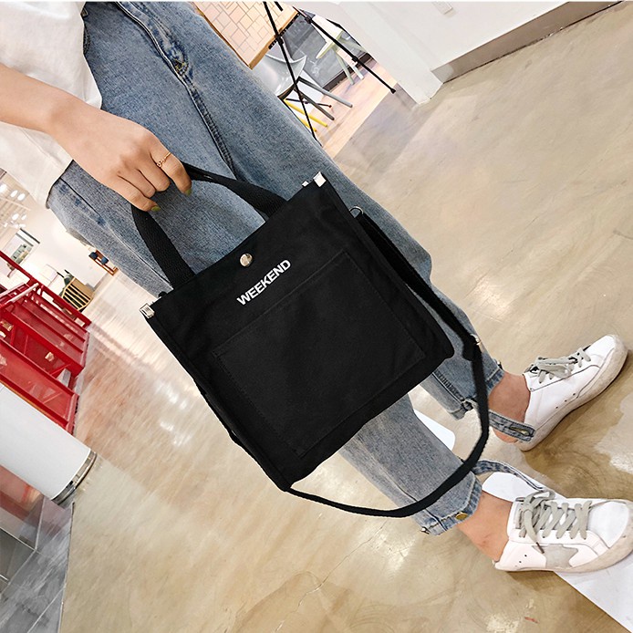 FYGALERY FYG1361 Tas Selempang Kanvas Wanita Tas Jinjing Perempuan Fashion Korea