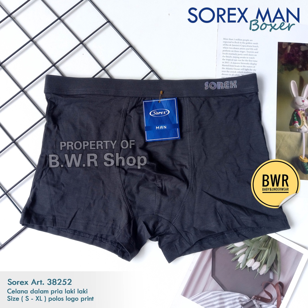 [ 2pc ] Boxer Sorex 38252 Polos / Celana Dalam Pria Trendy Men's Boxer | Bwr