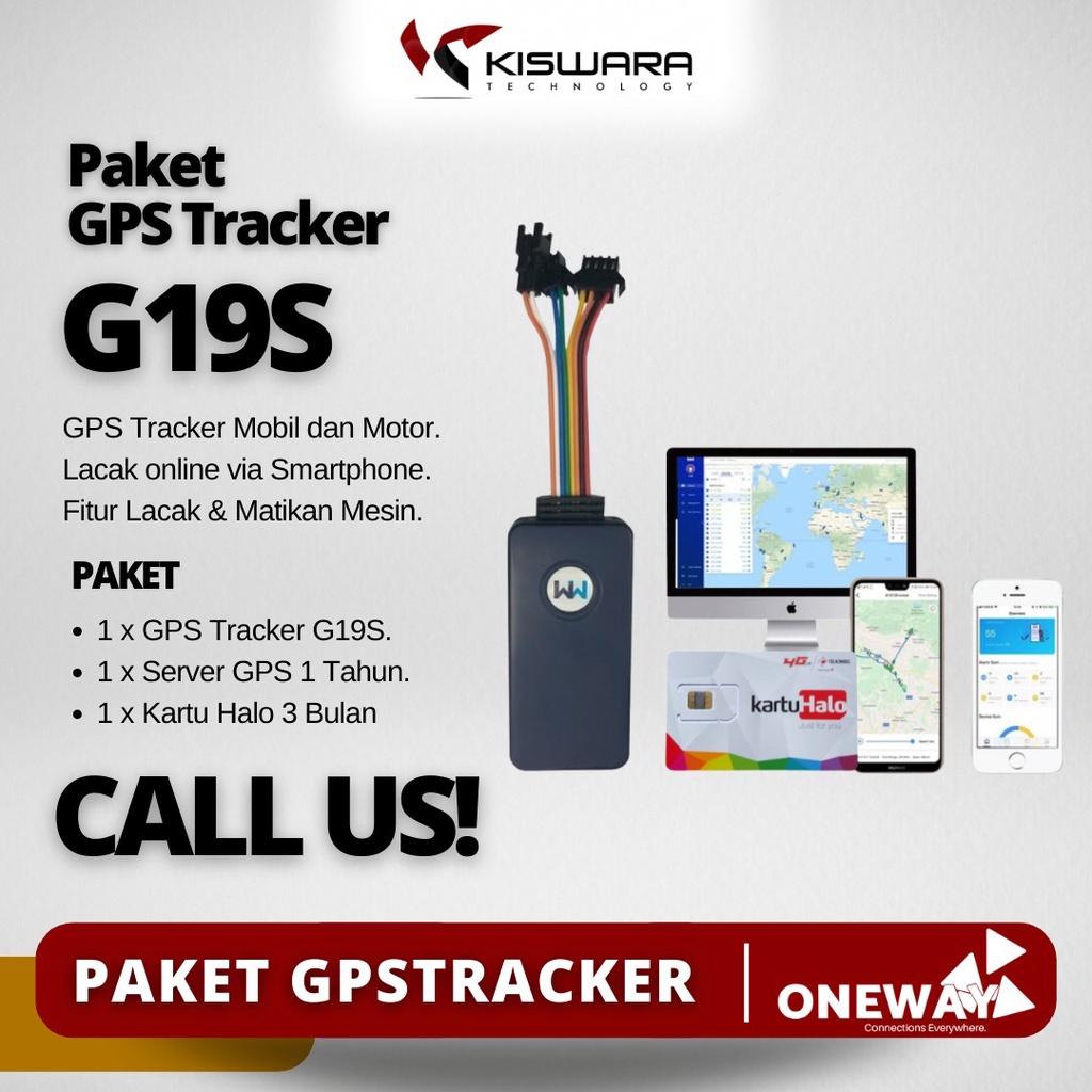 PAKET GPS G19S (INCLUDE SERVER + KARTU HALO 3 BULAN)