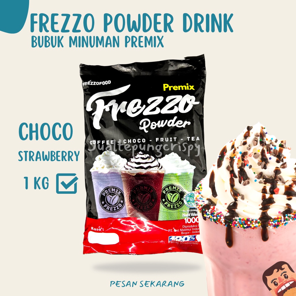 Frezzo Bubuk Minuman Rasa Coklat Strawberry / Choco Strawberry Powder 1 Kg