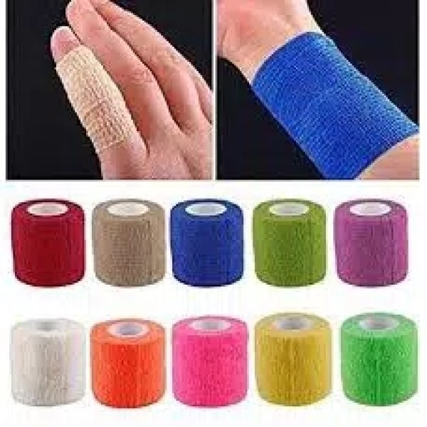 Perban Elastis Jari 4,5 m x 5 cm Pertolongan Pertama Bandage Elastic - Putih