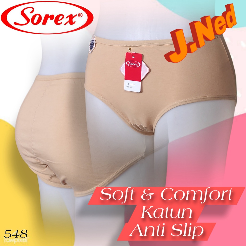 J548T ISI 3 PCS  Celana Dalam Wanita  Sorex 1228 CD Wanita Sorex  Multi Color