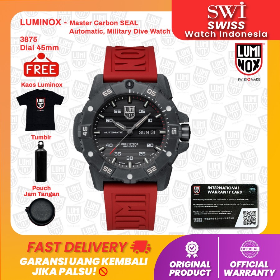 Jam Tangan Pria Analog LUMINOX 3875 Master Carbon SEAL Automatic