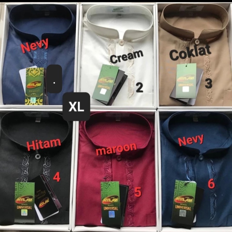 Baju Koko Atlas Lengan Panjang