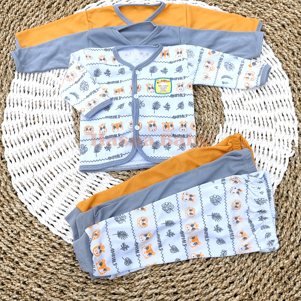 36 Pcs Paket Lahiran Lengkap Baju Bayi Celana Bayi Baru Lahir seri Abu dan Kuning Mustard, Sartaki, Jumper, Popok Tali, Baby Gift Set -Juragan Lebak