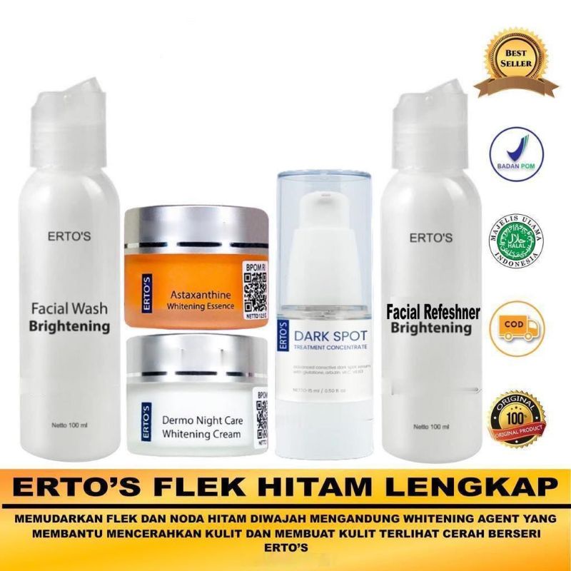 PAKET ERTOS ANTI FLEK HITAM LENGKAP