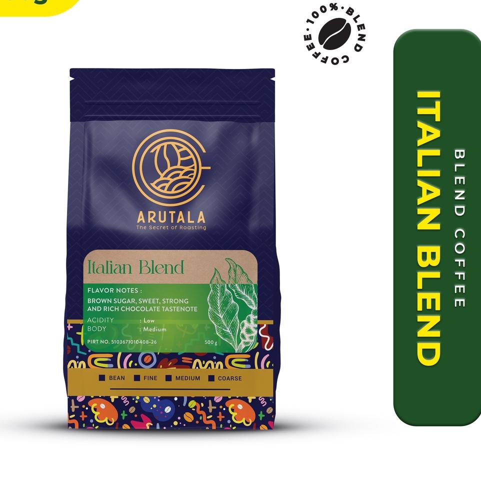 

۝ ARUTALA Kopi Italian Blend for Espresso 500 Gram ☎