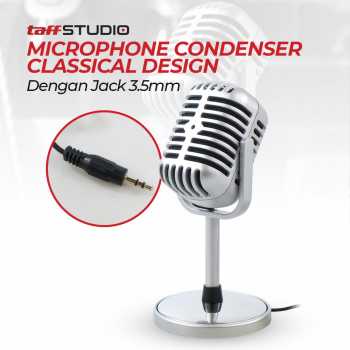 Terlaris TaffSTUDIO Microphone Condenser Classical Design Vintage Retro - C01U